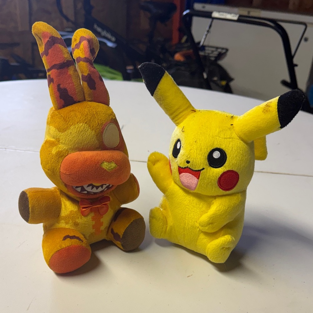 Yellow and Orange Plush Toy Set